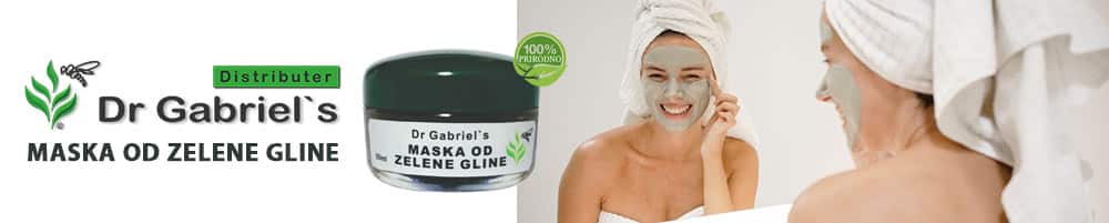 Maska od zelene gline banner